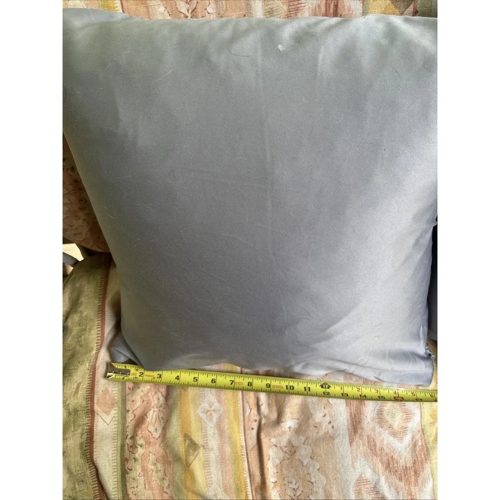Gray Pillows Feather Set of 2 18x18 Square Geometric Design